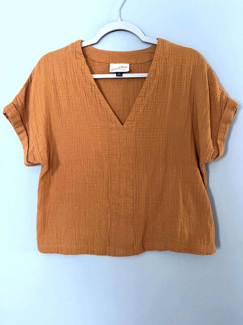 Universal Thread Cotton Gauze Top (Orange) S - Picture 3 of 9